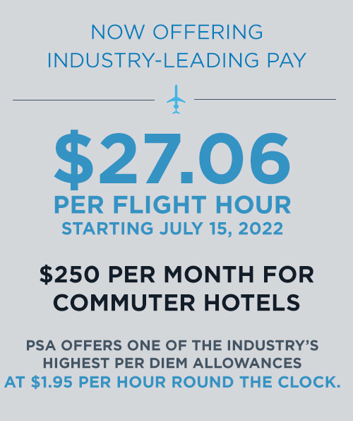 Compensation package for PSA Flight Attendants